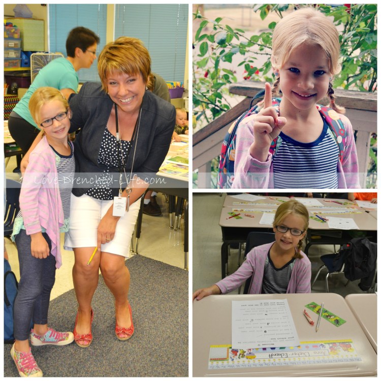 Anna and Mrs. Wilson on the first day of school. Anna loved being at school and loved her teacher. 