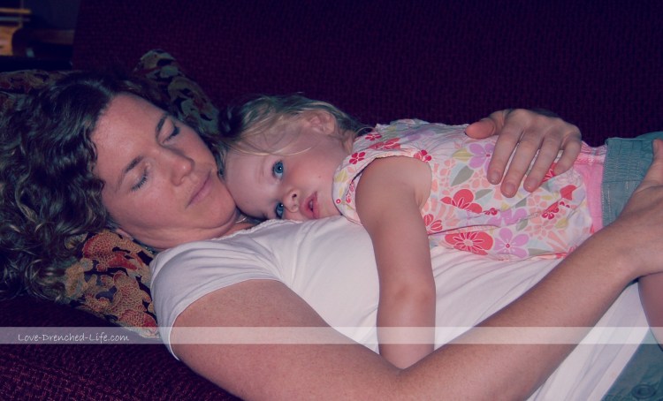 anna and mama sleeping